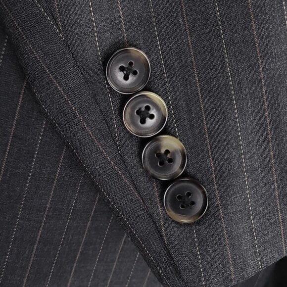 Hugo Boss Stripe 2-Piece Three Button Wool Suit 42R - W35xL29 - Picture 9 of 16